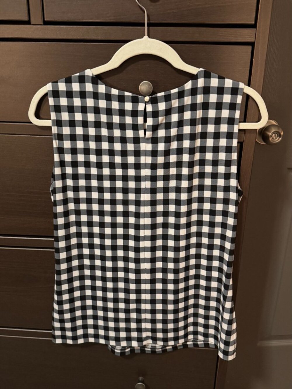 Calvin Klein gingham sleeveless shell - Picture 2 of 4